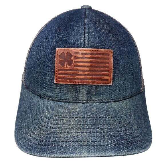 Black Clover Snapback Trucker Cap Blue One Size Adjustable Mesh Back 110 - Picture 1 of 10